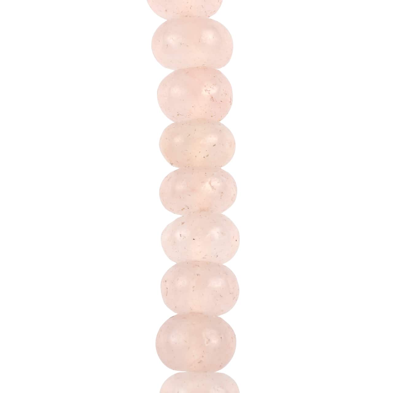 12 Pack: Rose Quartz Rondelle Beads, 6mm by Bead Landing™
